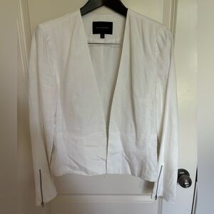 Banana Republic White Linen Blazer